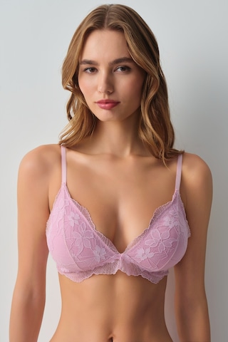 Suwen Scarlet Dantelli Üçgen Bralet Sütyen Wsl10110201077 Pembe