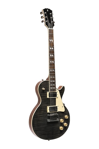 Stagg Les Paul Elektro Gitar Sel-dlx Tr Blk