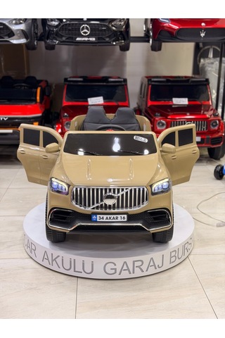Volvo Akülü Araba 0-6 Yaş Özel Plaka Hediyeli Bej