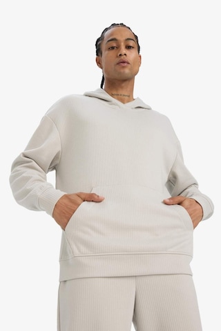 Defacto Boxy Fit Kapüşonlu Kanguru Cepli Jakarlı Sweatshirt E9308ax25augr437 Gri