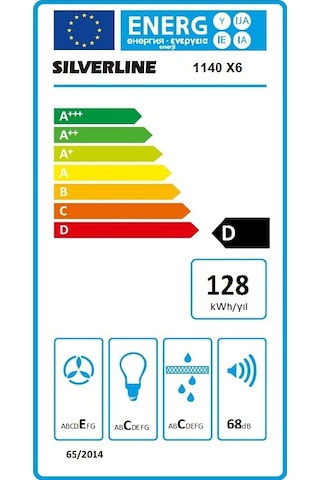 Silverline 1140 Crystal Inox Sürgülü Aspiratör