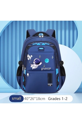 Small-blue Çocuklar Sırt Çantası Çocuk Okul Çantaları Erkekler Mavi