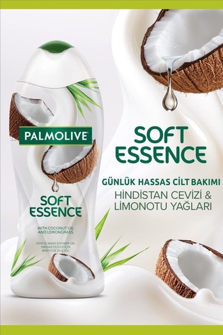 Palmolive Soft Essence Hindistan Cevizi Duş Jeli 2 x 500 ML + Seyahat Kiti