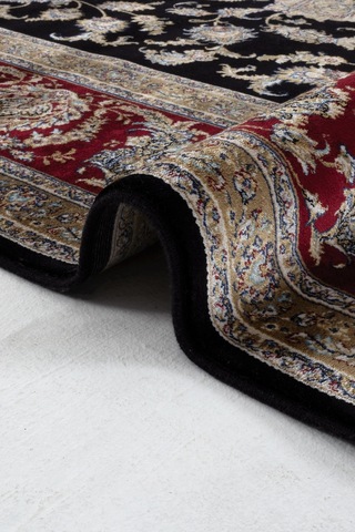 Romans Halı Herat 2807 Siyah Çok Renkli