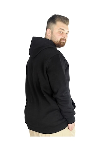 Mode Xl Erkek Sweatshirt Kapşonlu Kanguru Pocket Basic 20562 Siyah 001