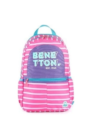 Unıted Colors Of Benetton Çift Bölmeli Sırt Çantası 03752 Pembe
