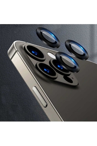 Apple Uyumlu iPhone 13 Pro Zore Cl-07 Kamera Lens Koruyucu Siyah