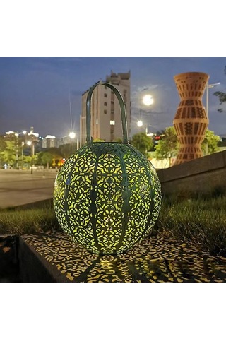 Dancemonkey Dış Mekan Demir Güneş Enerjili Bahçe Lambası, Çok Renkli Işıklar Çok Renkli