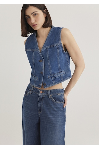 Mavi - Merlin Tencel X Refıbra Denim Yelek 1110265-85670 Mavi