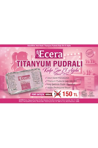 Ecera Titanyum Pudralı Kalıp Sir Ağda Pudralı Pembe 400 Ml