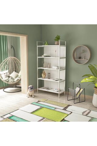 Decorfers Lıvre Plus 90'lık Kitaplık Beyaz