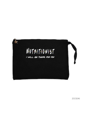 Zepplin Giyim Diyetisyen Siyah Clutch Astarlı Cüzdan / El Çantası Siyah