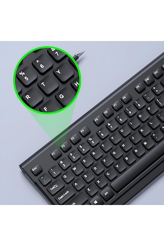 Lecoo KW203 Kablosuz Klavye ve Mouse Set