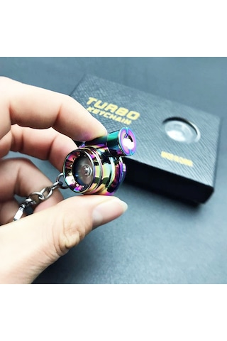 Yaleker Led Işıkli Metal Turbo Anahtarlık - Şık Ve Dayanıklı Araç Aksesuarı Çanta---renk