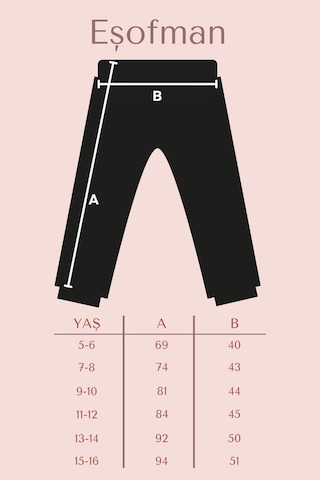 Kapüşonlu Kanguru Cepli Baskılı Kız Çocuk Eşofman Takımı Siyah