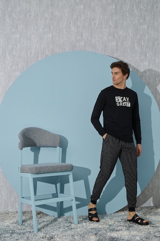 Sevim Erkek Uzun Kol Siyah Pijama Takımı C9t4n2o8 001