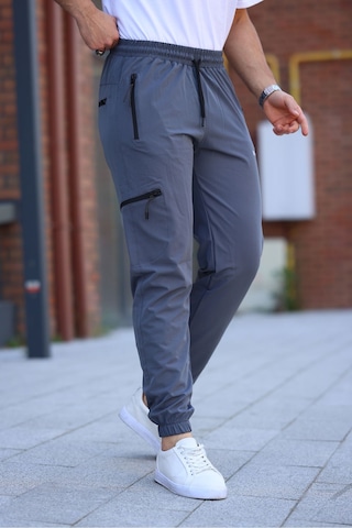 Erkek Gri Eşofman Altı Kaliteli Paraşüt Kumaş Gri