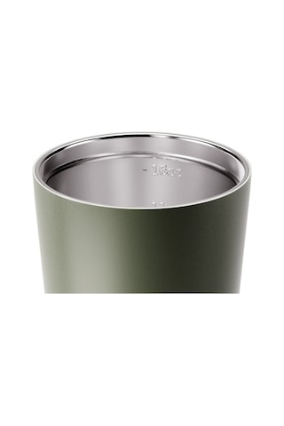 Made By Fressko Grande Boy Paslanmaz Çelik Çift Duvar Yeniden Kullanılabilir Kahve Bardağı, Termos, Yalıtımlı Termal Kupa, 475 Ml Khaki - Haki