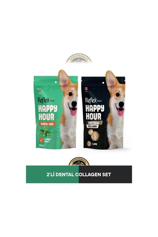 Reflex Plus Happy Hour Dental Care - Ağız Ve Diş Sağlığı & Anti Aging Collagen Köpek Ödül Maması Seti 2x60 Gr Nıda Reflex Plus Happy Hour Dental Care - Ağız Ve Diş Sağlığı & Anti Aging Collagen Köpek Ödül Maması Seti 2x60 Gr Nıda