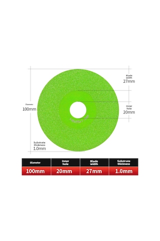 Maiyame Mermer Seramik Fayans Taşlama Kesme Aleti - Köşe磨 Makinesi İçin Elmas Testere Φ100x27mm, B Kalite, İkame Parça