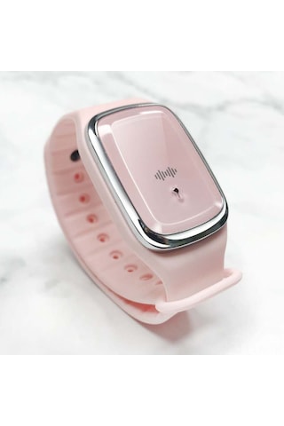 Xindoker Pembe Usb Şarjlı Ultrasonik Kovucu Bileklik - Doğal Yağlar, Saat Fonksiyonu, Tüm Yaşlar İçin Güvenli, 130 Saat Çalışma Süresi