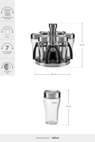 Karaca  Danica 7 Parça Round Baharat Takımı