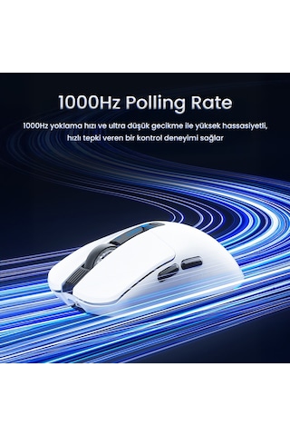 Aula Sc590 Pro Paw3311 Sensör 20000 Dpı 1000hz Kablolu Ve Kablosuz Gaming Oyuncu Mouse Beyaz Sc590pro