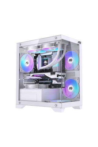 Orion Elite 4x Tuştan Değişen Rgb Fanlı M-atx Boş Bilgisayar Kasası Beyaz