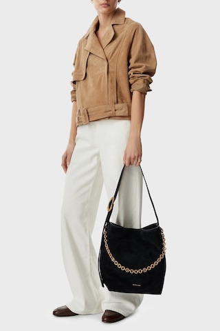 Michael Kors Zincir Detaylı Ayarlanabilir Askılı Süet Çanta 30t6auem8s001 Kadın Çanta 30t6auem8s 001 Siyah