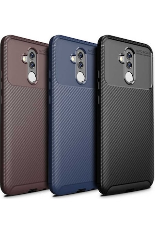 Huawei Mate 20 Lite Kilif Karbon Silikon Case 389460319