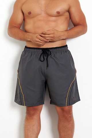 Enrico Ferry Erkek Orta Gri Büyük Beden Deniz Şortu Edy2518b-og Gri