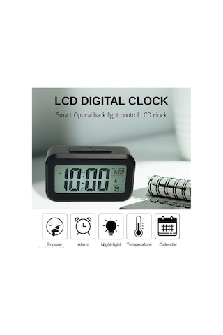 Blackcraft Dijital Alarmlı Masa Saati