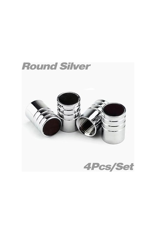 Yuvarlak Gümüş-tt-4 Adet/takım Metal Araba Jant Lastik Vana Kapakları Kök Kılıf Kapakları Audi Sline A1 A3 A4 A5 A6