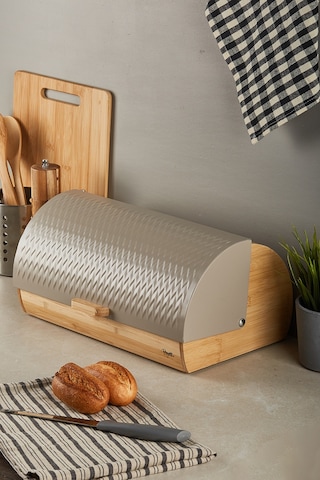 Benito Bambu Ekmek Dolabı Gri