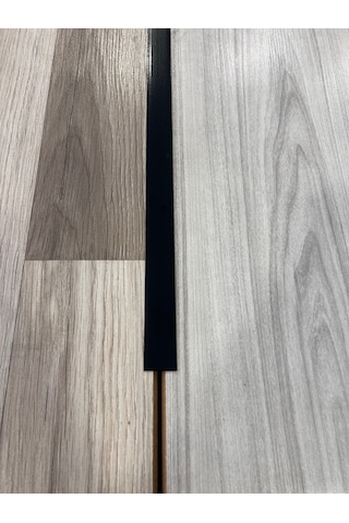 Parke Geçiş Siyah Alüminyum Kapı Eşiği T Profil 2.5 Mm 79 Cm