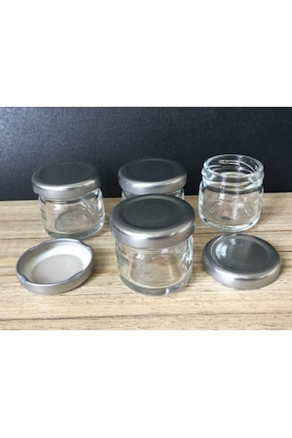 29 Cc Cam Kavanoz - 110 Adet 1 Koli Gümüş Kapak.