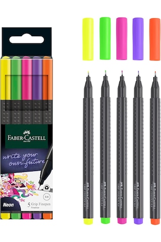 Faber-Castell Grip Finepen 2022 Neon 5'li