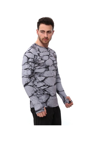 Raru Spqr Uzun Kollu T-Shirt Evoco Gri