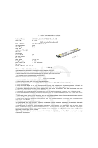 16,5a Ultra Slim Led Trafo