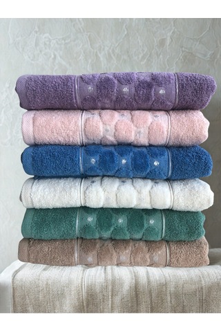 Miosse Pure 50x100 6'lı Paket Lüks Pamuklu El Ve Yüz Havlusu Misafir Havlusu Çok Renkli