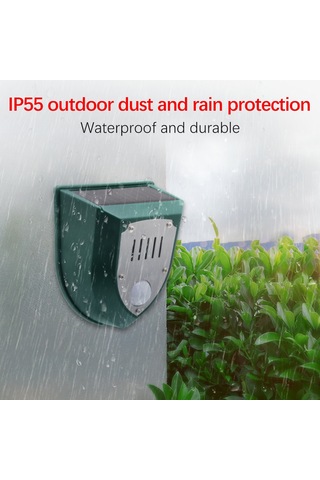 Neevoyu Güneş Enerjili Ultrasonik Alarm N911m Yeşil - 129db Işık Ve Sesli Uyarı, 5-8m Kişi Algılama, Ip55 Su Geçirmez, 1 Adet