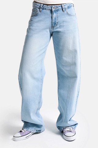 Itsbasic Kadın Ice 2s6-3 Barrel Mid Rise Fit Orta Bel Denim Jean Buz Mavi