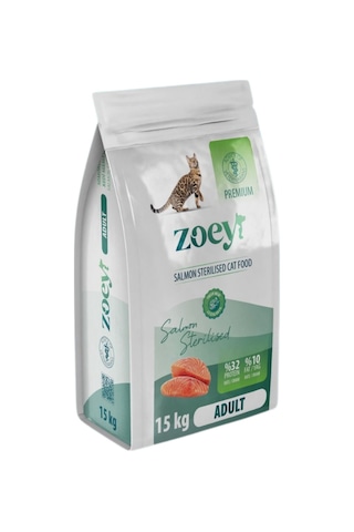 Zoey Somonlu Kısırlaştırılmış Yetişkin Kedi Maması 15 Kg