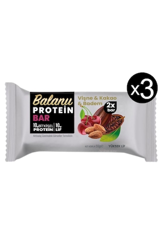 Vişneli & Kakaolu Hurmalı Protein Bar 55gr 2xbar X3 Adet