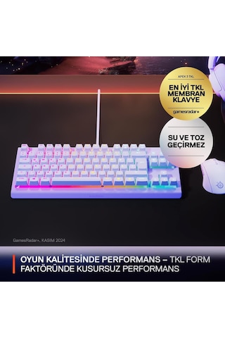 Steelseries Apex 3 Tkl Rgb Suya Ve Toza Dayanıklı Türkçe Gaming K