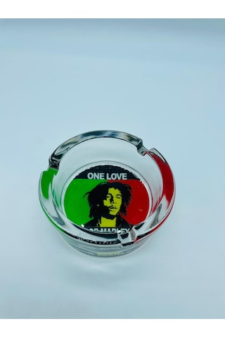 Alcan Marka Cam Küllük Isıyadayanıklı Bobmarley Kültablası //85mm