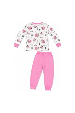 Novalisse Kız Çocuk Premium Penye Koala Desenli Uzun Kollu Pijama Takımı 2-11 Yaş - Pembe Çoklu Renk
