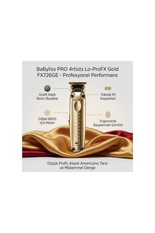 Babyliss Pro 4rtists Lo-profx Şarjlı Saç Kesme Makinesi Gold Fx726ge