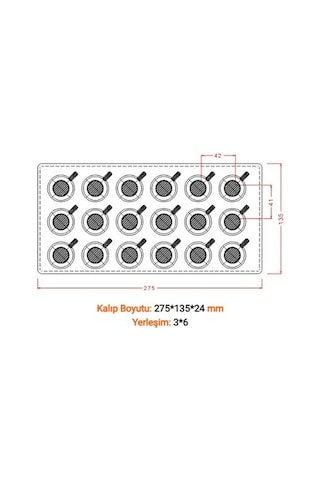 Hobs Pasta Madlen Kod 11 Fincan Şekilli Çikolata Kalıbı Diğer