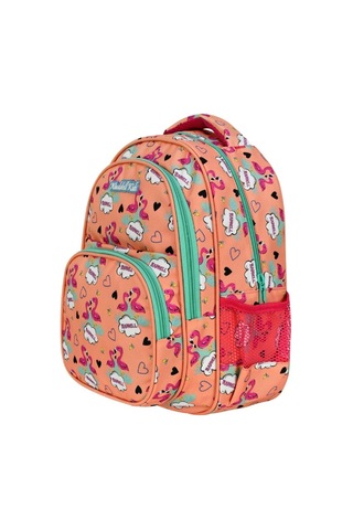 Waddell Turuncu Flamingo Somon Kız Çocuk İlkokul Çantası ve Besle